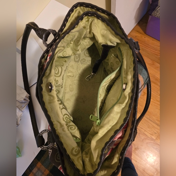 Brighton Floral Tote Bag with Black Leather Accents - Picture 9 of 13